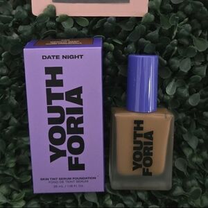 Youth Foria Date Night Skin Tinted Serum Foundation - Shade 390 Medium Deep NIB